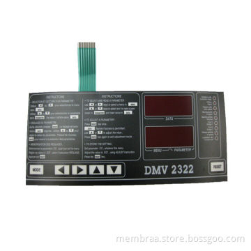 Black 3M467 / 3M468 Flat PET Membrane Switch with Ribbon Circuit
